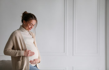 pregnant woman at home